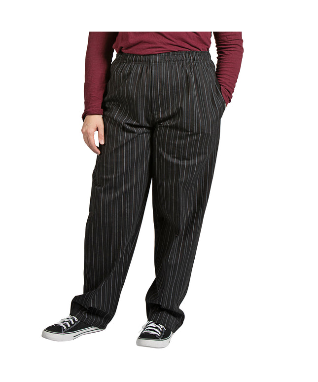 Quần bếp sọc nhỏ Uncommon Chef 4003 unisex đỏ / trắng nhuộm sợi tùy chỉnh - 2XL