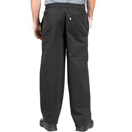 Quần bếp unisex Uncommon Chef 4005C đen, tùy chỉnh - XL