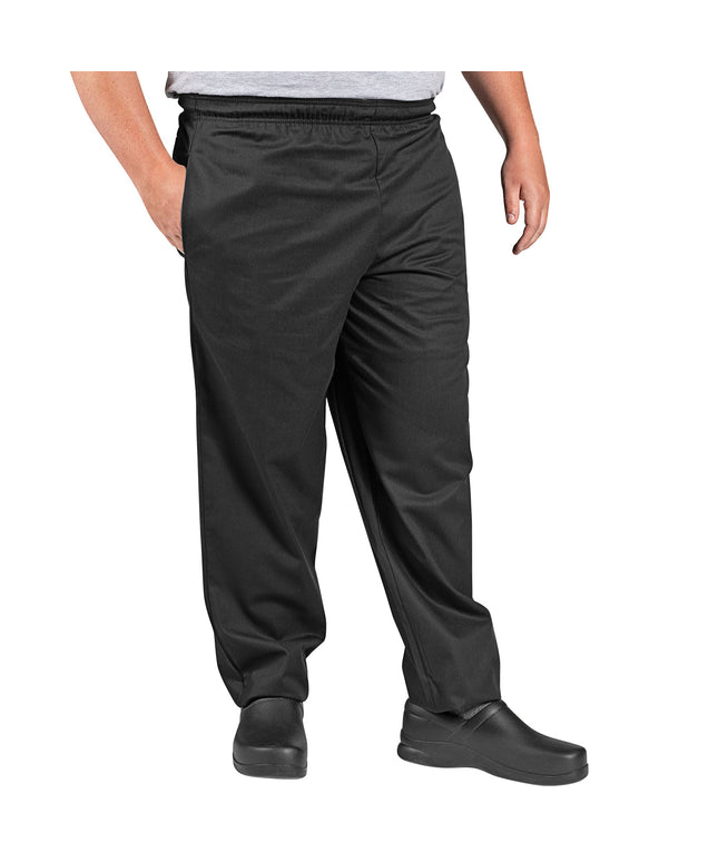 Quần đầu bếp truyền thống Uncommon Chef 4010 unisex đen tùy chỉnh - XS