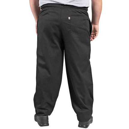 Quần đầu bếp truyền thống Uncommon Chef 4010 unisex đen tùy chỉnh - XS