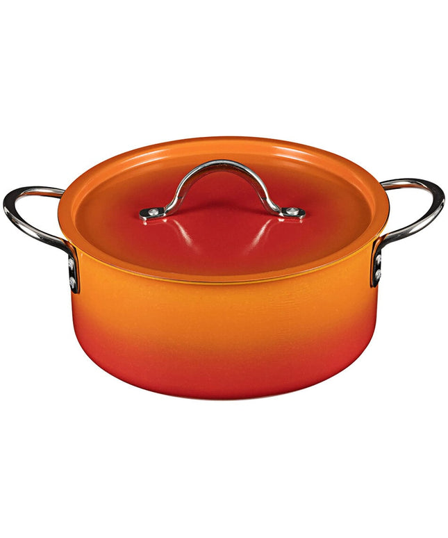 Nồi nấu sốt inox Bon Chef Country French X 4,1 lít ombre Tangerine kèm nắp - 73302-OM-T
