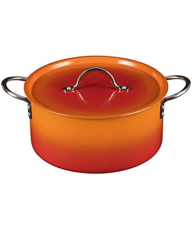 Nồi nấu sốt inox Bon Chef Country French X 5,4 lít ombre Tangerine kèm nắp - 73303-OM-T