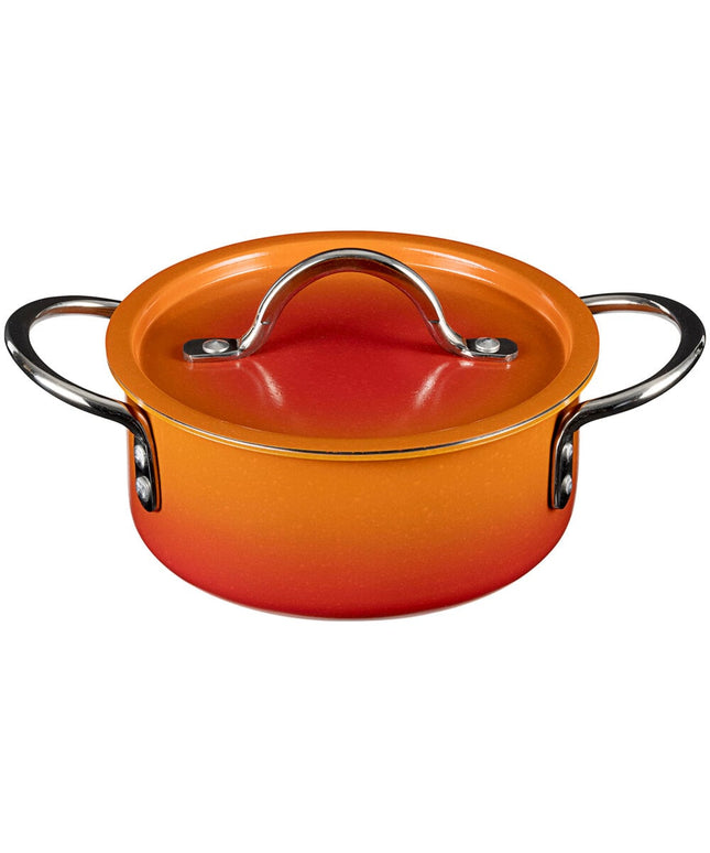 Nồi nấu sốt inox Bon Chef Country French X 1,6 lít ombre Tangerine kèm nắp - 73299-OM-T