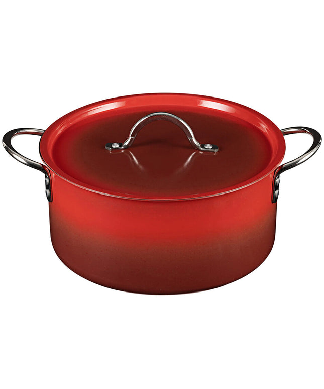 Nồi nấu sốt inox Bon Chef Country French X 5,4 lít ombre đỏ Crimson kèm nắp - 73303-OM-CR