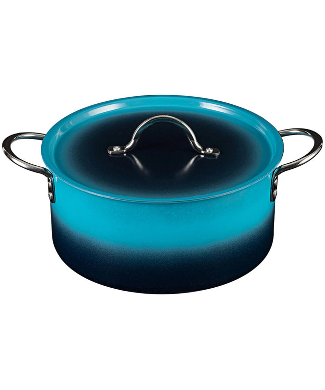 Nồi nấu sốt inox Bon Chef Country French X 5,4 lít ombre xanh Caribbean kèm nắp - 73303-OM-C