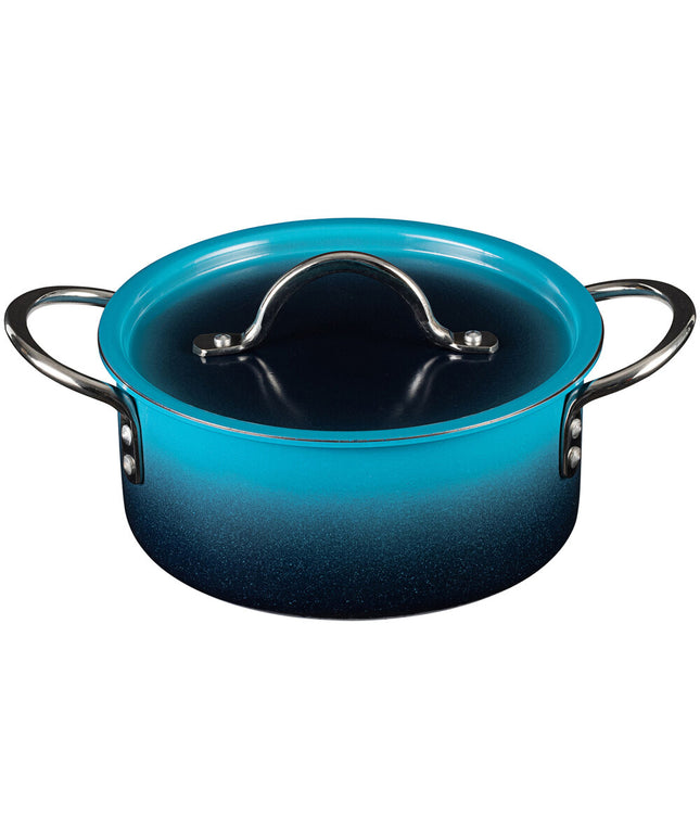 Nồi nấu sốt inox Bon Chef Country French X 2,2 lít ombre xanh Caribbean kèm nắp - 73300-OM-C