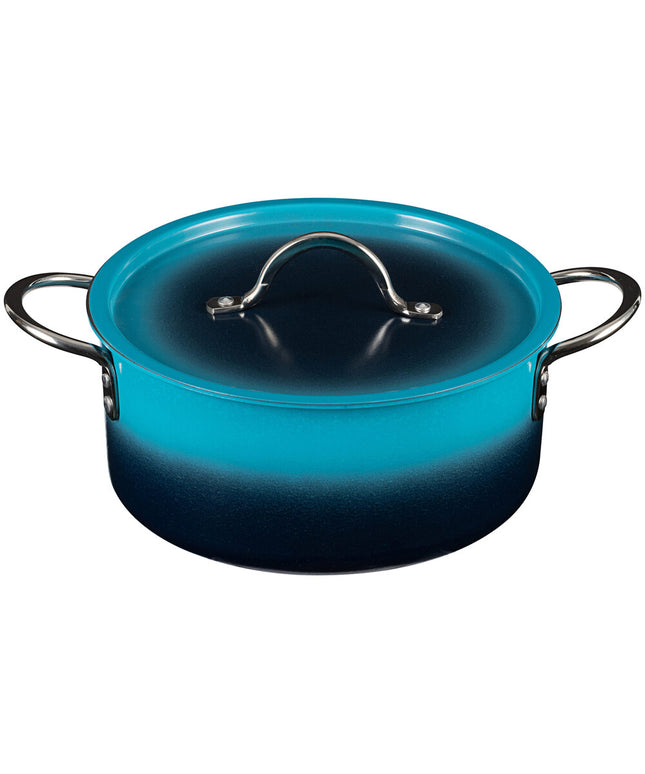 Nồi nấu sốt inox Bon Chef Country French X 4,1 lít ombre xanh Caribbean kèm nắp - 73302-OM-C