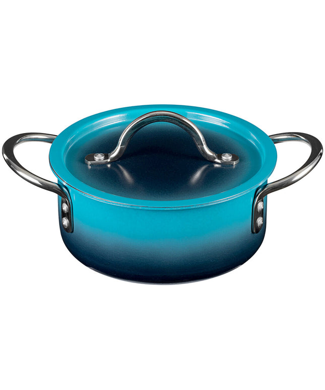 Nồi nấu sốt inox Bon Chef Country French X 1,6 lít ombre xanh Caribbean kèm nắp - 73299-OM-C