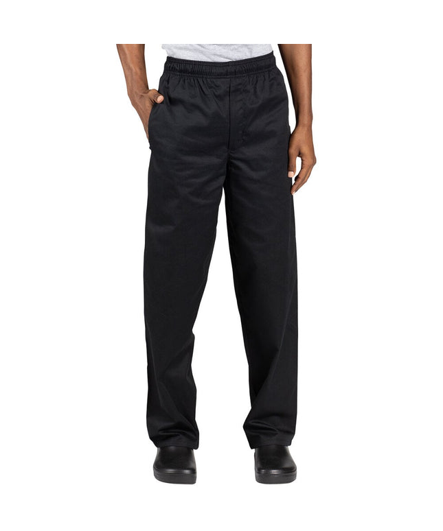 Quần đầu bếp cổ điển unisex màu đen Uncommon Chef 4001 có thể tùy chỉnh - Size M