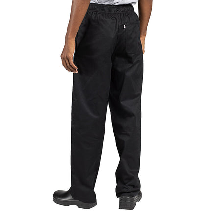 Quần đầu bếp cổ điển unisex màu đen Uncommon Chef 4001 có thể tùy chỉnh - Size M