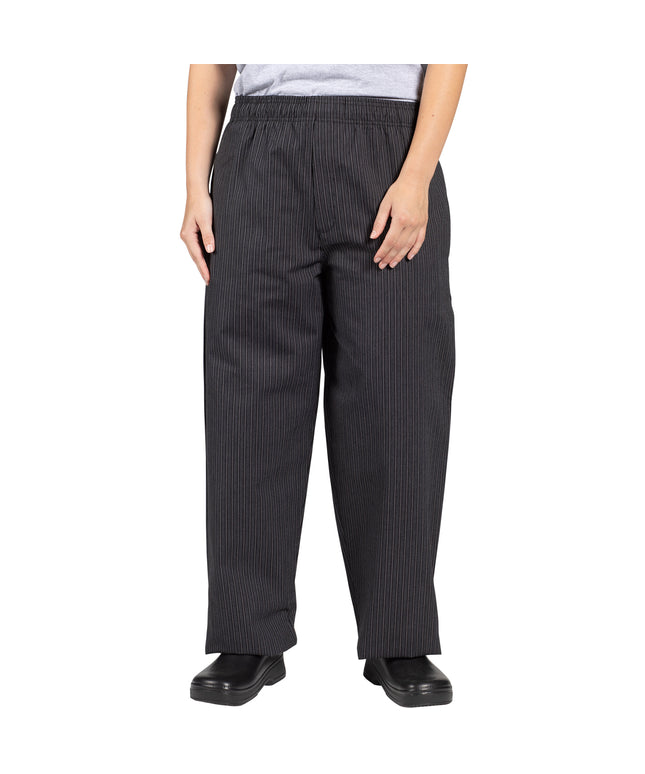 Quần bếp unisex có thể tùy chỉnh Uncommon Chef 4003 màu xám sọc kim ba - 3XL