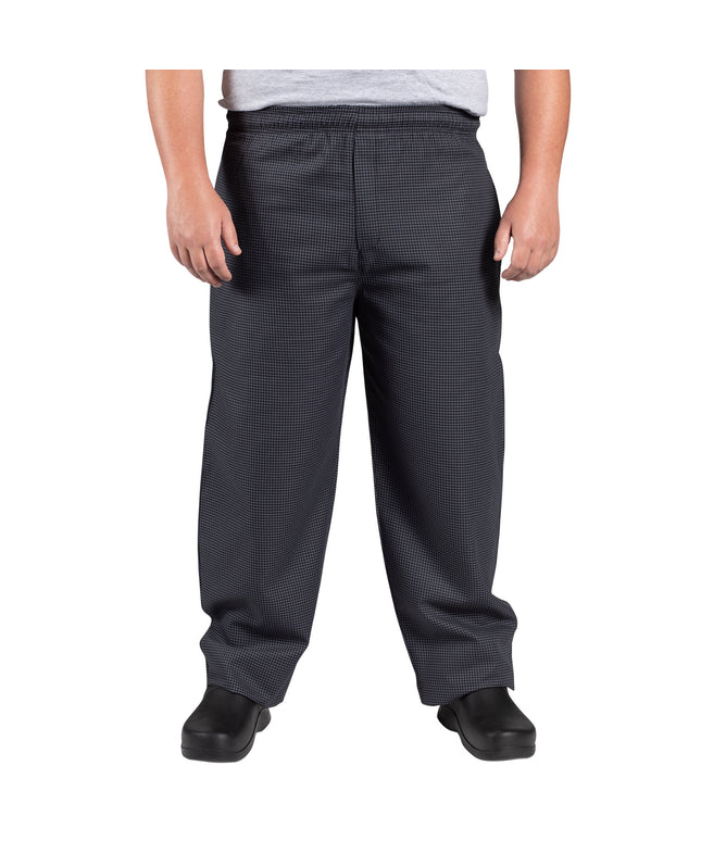 Quần bếp nhuộm sợi tùy chỉnh họa tiết răng chó đen xám Uncommon Chef 4003 - Size 2XL