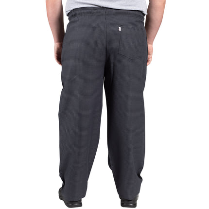 Quần bếp nhuộm sợi tùy chỉnh họa tiết răng chó đen xám Uncommon Chef 4003 - Size 2XL