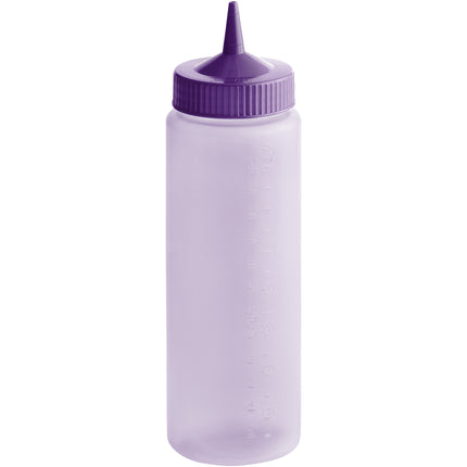 Bình bóp nước sốt nhựa tím Vollrath Traex® Color-Mate™ 710 ml đầu đơn miệng rộng - 4924C-54
