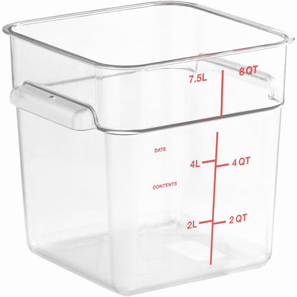 Hộp đựng thực phẩm nhựa polycarbonate vuông trong suốt Vigor 7,6 lít