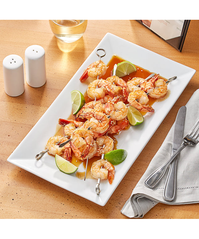 Đĩa dài sứ Acopa 37 x 21 cm màu trắng sáng chữ nhật - Thùng 12 cái