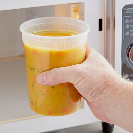 Hộp Đựng Thực Phẩm Nhựa Choice Heavy-Duty 32 oz Trong Mờ Dùng Được Lò Vi Sóng - Thùng 480 Cái