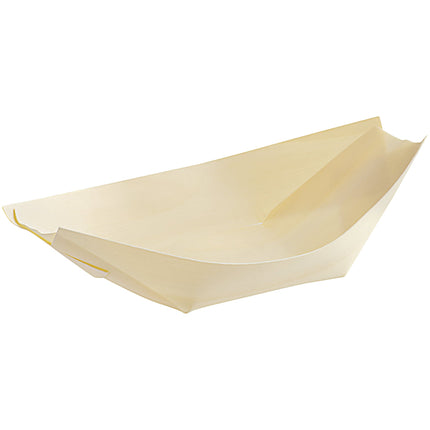 Thuyền gỗ đựng thức ăn dùng một lần EcoChoice 14 cm - Gói 100 cái