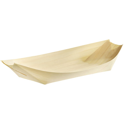 Thuyền gỗ đựng thức ăn dùng một lần EcoChoice 27 cm - Gói 100 cái