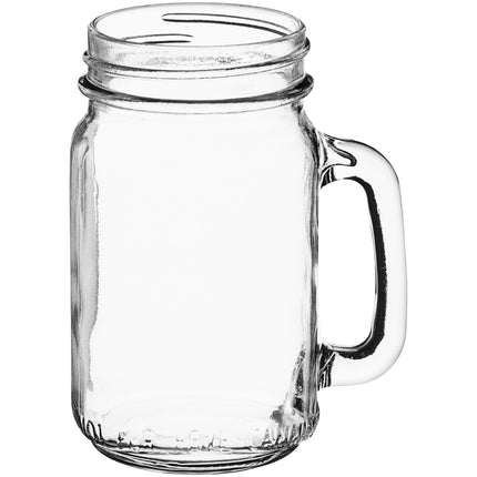 Ly uống dạng hũ Mason có quai tùy chỉnh Acopa Rustic Charm 473 ml - Thùng 12 cái