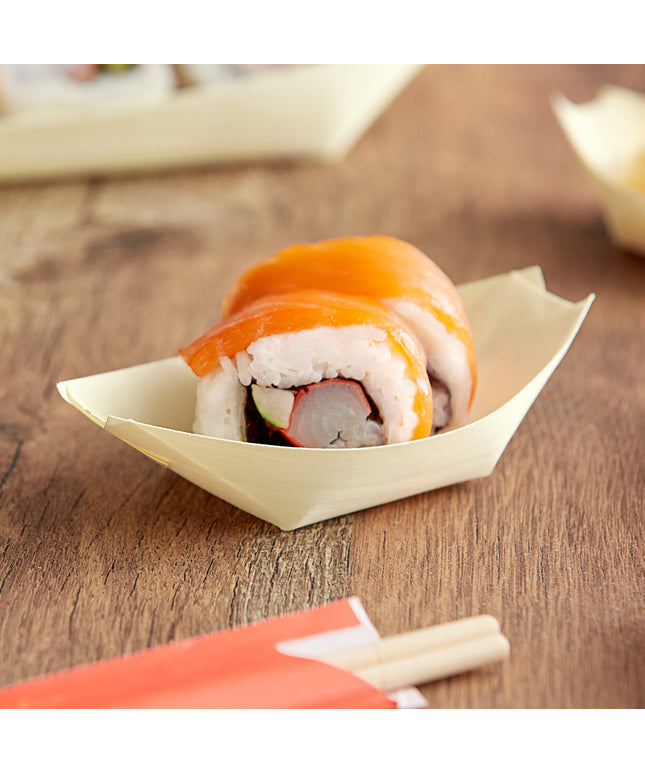 Đồ đựng thực phẩm thân thiện môi trường EcoChoice 11,4 cm dùng một lần gỗ Food Boat - Gói 100 cái