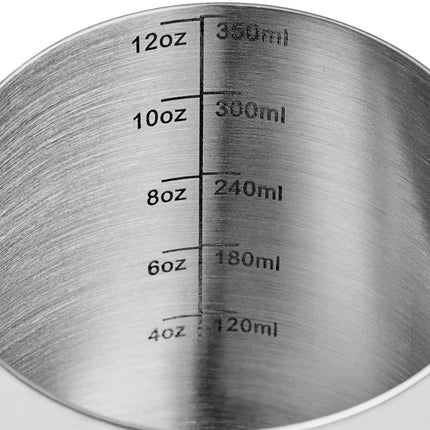 Ca đánh sữa thép không gỉ Acopa 355 ml có vạch đo