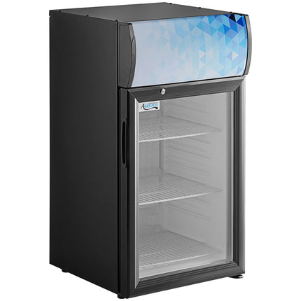 Tủ mát trưng bày để bàn Avantco SC-52 màu đen tùy chỉnh, cửa xoay