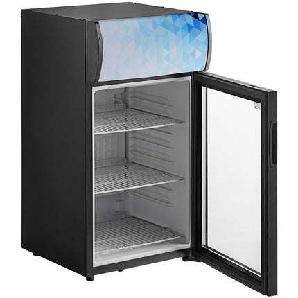 Tủ mát trưng bày để bàn Avantco SC-52 màu đen tùy chỉnh, cửa xoay