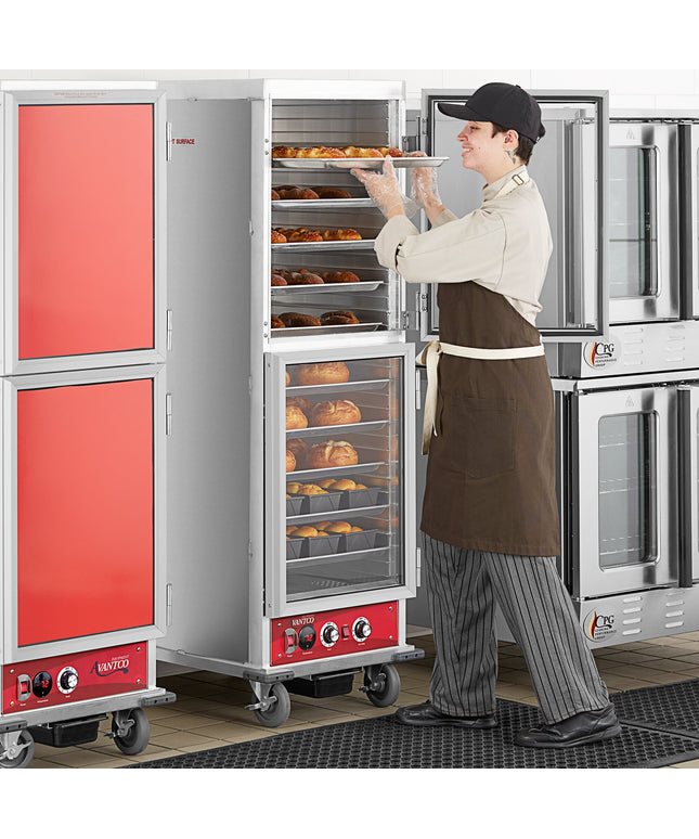 Thiết bị làm bánh Avantco HPI-1836DC cỡ đầy đủ cách nhiệt có sưởi tủ giữ nóng và ủ bột với trong suốt cửa nửa Dutch - 12