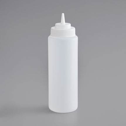 Bình bóp nước sốt miệng rộng trong suốt Choice 946 ml - Bộ 6 cái