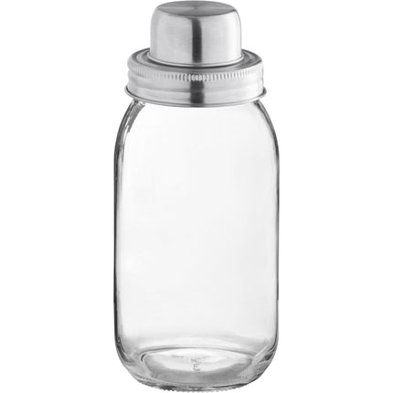 Bình lắc cocktail thủy tinh kiểu hũ mason 3 mảnh Acopa 739 ml