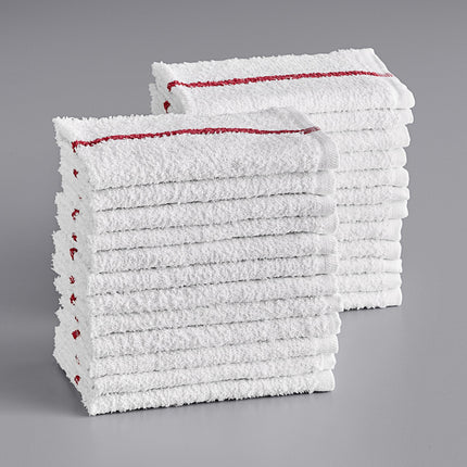 Khăn bar cotton sọc màu đỏ trắng Choice 907 g 48,3 x 40,6 cm - Thùng 120 cái