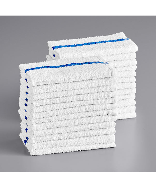Khăn bar cotton sọc màu xanh dương trắng Choice 907 g 48,3 x 40,6 cm - Thùng 120 cái