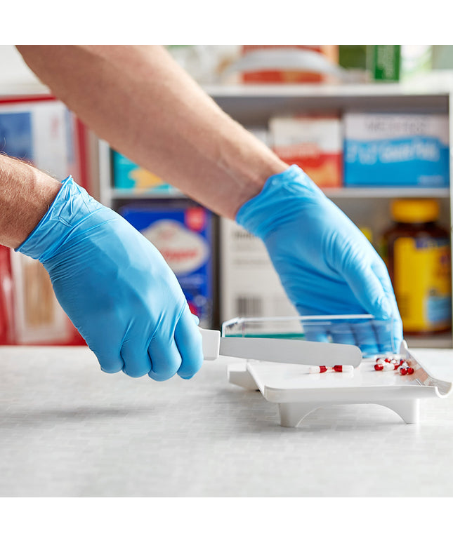 Găng tay nitrile không bột Noble xanh dương nhám 4,5 mil cỡ vừa - Thùng 1.000 chiếc