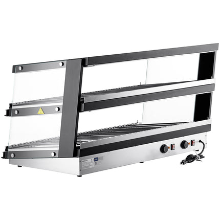 Tủ trưng bày giữ nóng để bàn ServIt OAM-138D 2 tầng nghiêng 122 cm - 1860W, 120V
