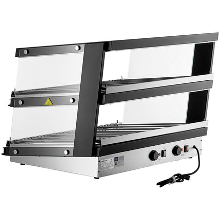 Tủ trưng bày giữ nóng để bàn nghiêng 2 tầng ServIt OAM-102D 91 cm - 1860W, 120V
