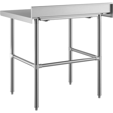 Bàn thao tác công nghiệp inox chân hở Regency Spec Line Easy Attach 76 x 91 cm 14-gauge với tấm chắn hắt 10 cm