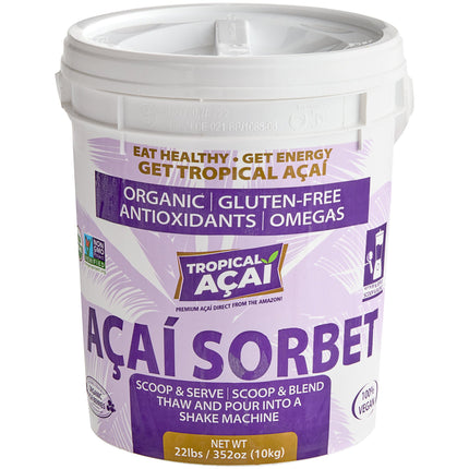 Sorbet acai hữu cơ cao cấp Tropical Acai 9,8 lít