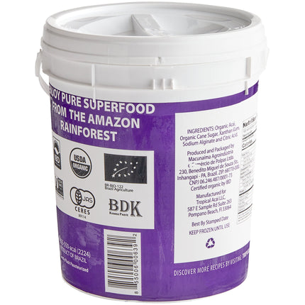 Sorbet acai hữu cơ cao cấp Tropical Acai 9,8 lít