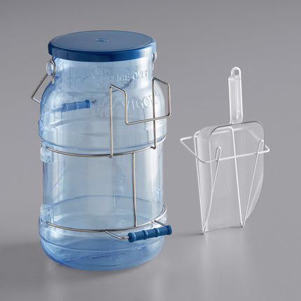 Bộ thùng đá polycarbonate xanh Vigor 22,7 lít kèm muỗng 1,9 lít, giá muỗng, nắp và móc