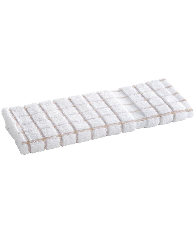 Khăn bếp cotton ô vuông màu be trắng Oxford 1474 g 63,5 x 38,1 cm - Thùng 144 cái