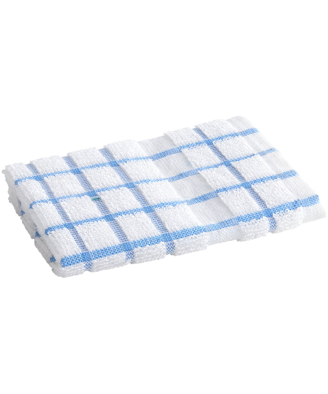 Khăn lau chén cotton ô vuông màu xanh dương trắng Oxford Kitchen Ensemble 454 g 30,5 x 30,5 cm - Thùng 288 cái