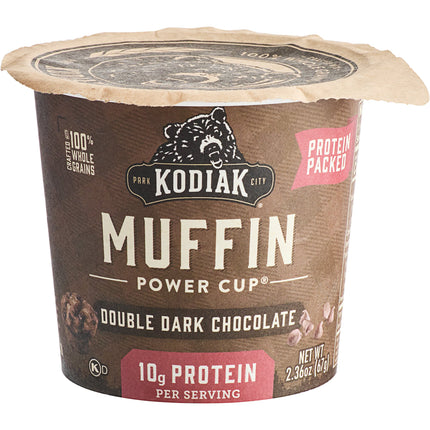 Cốc bánh muffin socola đen đôi Kodiak Cakes 67 g - Thùng 12 cốc