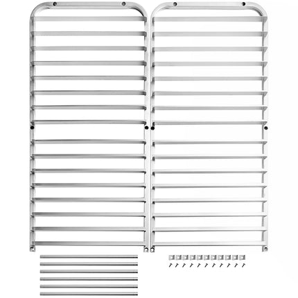 Giá đựng khay nướng nhôm nạp đầu 16 khay Avantco cho tủ mát - chưa lắp ráp