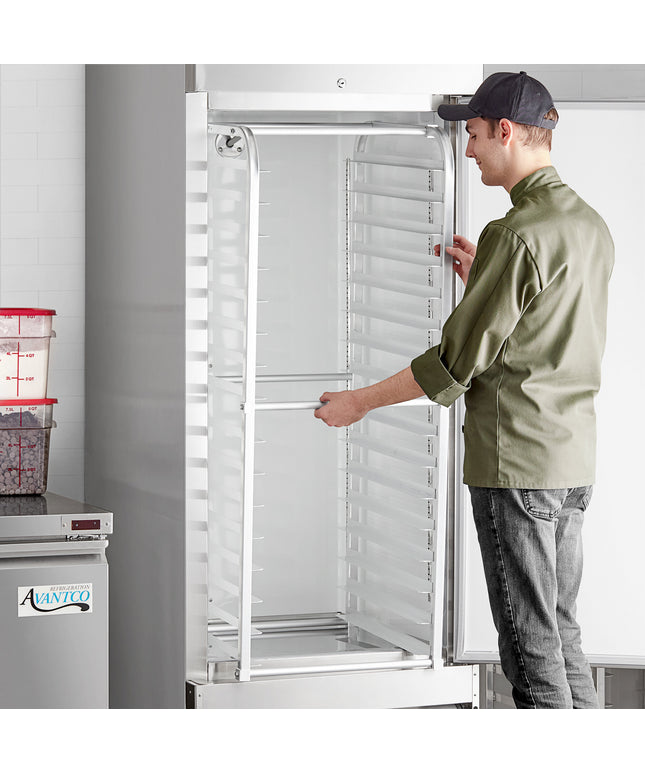 Giá đựng khay nướng nhôm nạp đầu 16 khay Avantco cho tủ mát - chưa lắp ráp