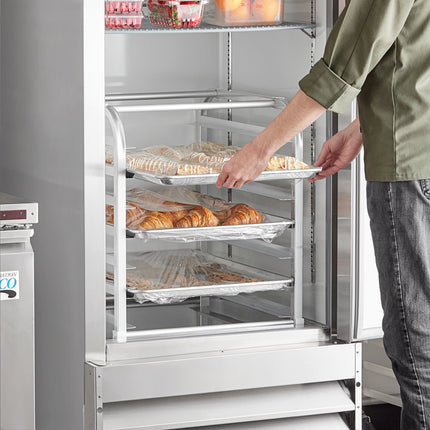 Giá đựng khay nướng 7 khay nạp đầu bằng nhôm Avantco cho tủ mát - Chưa lắp ráp