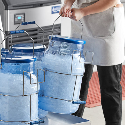 Bộ thùng đá polycarbonate xanh Vigor 22,7 lít kèm muỗng 1,9 lít, giá muỗng, nắp và móc