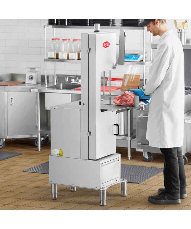 Máy cưa thịt băng đứng đặt sàn thép không gỉ Avantco EMBS94SS lưỡi 239 cm - 3 HP, 220/240V, 3 pha
