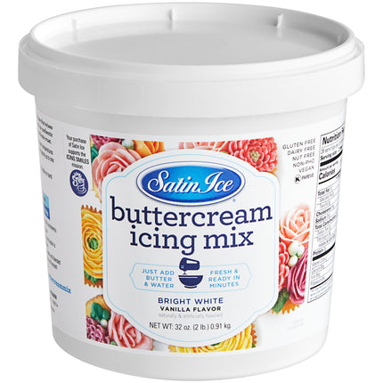 Kem phủ bánh Satin Ice 0,9 kg trắng bột kem bơ vani