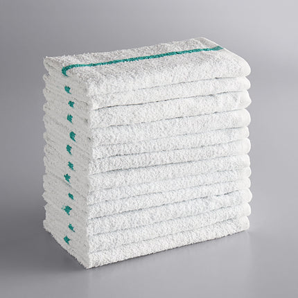 Khăn bar cotton sọc màu xanh lá trắng Choice 907 g 48,3 x 40,6 cm - Thùng 120 cái